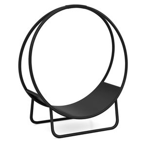 Heavy-Duty 20-Inch Round Metal Curved Firewood <b>Log</b> Hoop with <b>Stand</b> Fireplace Sets & Accessories - Product Image 4