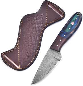 Cuchillo EDC Profesional de Acero de Damasco de Alta Calidad, Afilado como una Navaja, Personalizable, Venta al Por Mayor Directa de Fábrica, con Soporte OEM/ODM, Color Azul - Product Image 1