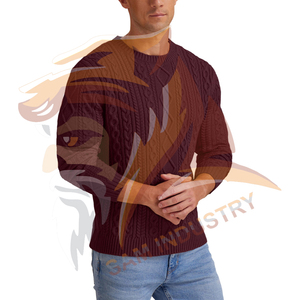 Suéter de Hombre de Manga Larga de Alto Rendimiento y la Mejor Calidad, Hecho a Medida, Tejido, 100% Algodón, Talla para Adultos - Product Image 4