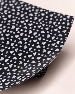 <b>Black</b> and White Heart Pattern Handmade Cotton Pulp Recycled Luxury Paper <b>Sheets</b> 20x30 Inch for Gift Wrapping and Craft Projects - Product Image 2