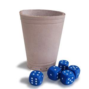 Vasos para Dados Clásicos Hechos a Mano con Cuero 100% Genuino y Logotipo Personalizado en Relieve, Nuevo Diseño de Fábrica para Juegos de Azar - Product Image 1