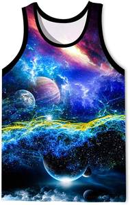 เสื้อกล้ามซับลิเมชั่นคอกลมแขนสั้นลำลองสำหรับผู้ชาย ขายส่งแบบกำหนดเองได้ - Product Image 2