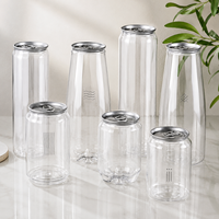 Boîtes de boissons en plastique PET transparent personnalisées pour les magasins de boissons, les sodas, le café froid, la bière et les boissons énergisantes