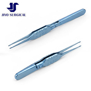 Pince à tissus pour blepharoplastie en titane D&K Rabkin DK-4567, 4 1/2 pouces, manche ergonomique plat, 0,5 mm, 1x2 dents, 6,0 mm - Product Image 3
