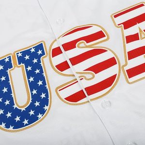 Maillot de baseball pour homme, 250e anniversaire des États-Unis, drapeau américain, boutonné, pour la fête de l'indépendance du 4 juillet - Product Image 5
