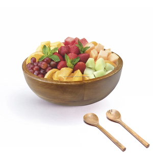 Mango Wood Round Shape Multipurpose Serving Bowl for Breakfast Snacks Soup Serveware Salad Bowls for Home Kitchen - Product Image 6