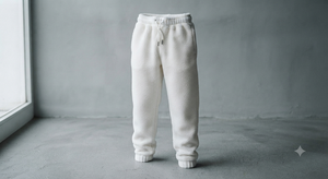 <b>White</b> Fleece Polyester Comfortable Soft <b>Jogger</b> Pants Men Elastic Waist Drawstring Casual Training Sweatpants Ribbed Cuff - Product Image 4