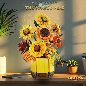 Bloques de Construcción Botánicos de Girasol, 1049 Piezas, Modelo de Juguete, Decoración para el Hogar, Flores Artificiales, Ladrillos Decorativos, Regalos Ideales para Navidad - Product Image 2