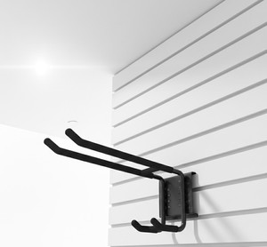 Crochet de rangement double pour garage, capacité 55 lb, support mural pour outils, outils électriques, échelle, vélo, organisateur de garage GAPGAR006 - Product Image 1