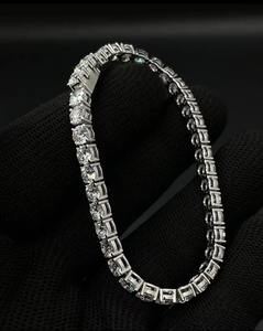 Pulsera de tenis con diamantes cultivados en laboratorio y cadena cubana de acero inoxidable con incrustaciones de circonitas, joyería para mujer - Product Image 5