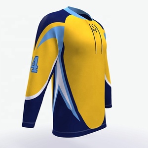 Jersey de Hockey sobre Hielo Sublimado Personalizable de Alta Calidad, Jersey de Práctica de Hockey Personalizado al por Mayor, Logotipo Personalizado de Alta Calidad - Product Image 1