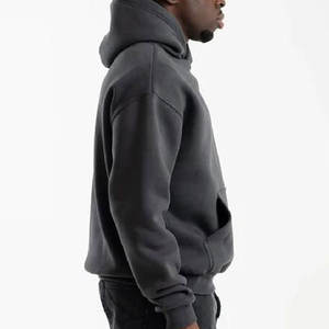 Sweat à capuche ample et épais en molleton bouclette 500 g/m² 100 % coton pour homme - Product Image 3