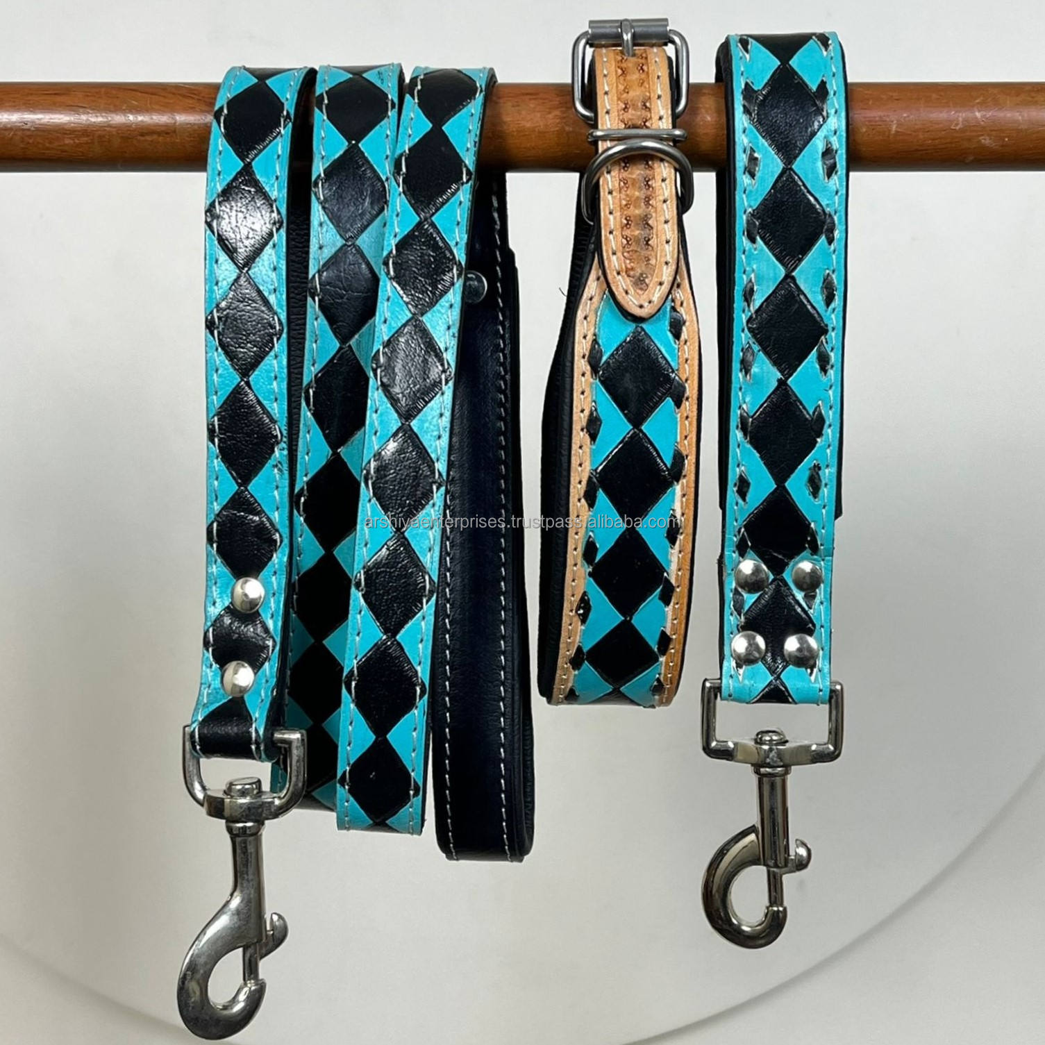Black & Turquoise Checkered