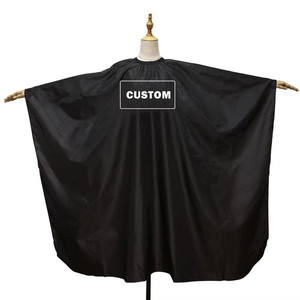 Capa de Peluquería de Secado Rápido, Desechable, Impermeable, Ligera, de Poliéster, con Impresión de Logotipo Personalizado, Servicio OEM, Hebilla de Acero Inoxidable - Product Image 3