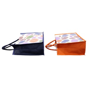 Eco-Friendly Reusable Jute Tote Bag with Padded Rope Handle Unique Fashionable Design PP Laminated Shopping Bag - Product Image 3