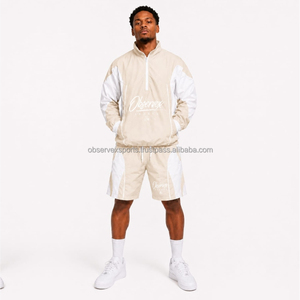 <b>Windbreaker</b> Set High Quality Custom Unisex 3M Reflective <b>Vintage</b> Autumn Top and Shorts Sets Tracksuit Streetwear Casual - Product Image 1
