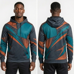 Sweat à capuche personnalisé pour homme, sublimation, streetwear moderne, conçu avec un tissu léger, impression intégrale. - Product Image 6