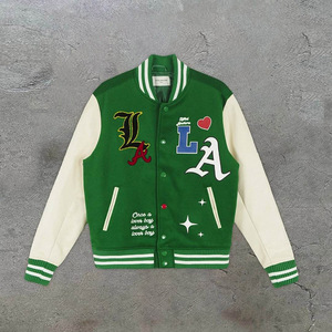 Chaqueta Bomber Varsity de la Industria Directa al por Mayor, Chaqueta Bomber Varsity con Capucha Personalizada con Graffiti, Chaqueta Letterman Varsity - Product Image 1