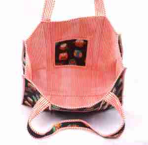 Bolsa de Mano de Algodón Acolchada Hecha a Mano con Estampado de Búho, 18x18 Pulgadas, Cierre de Botón, Diseño Bohemio Informal, Gran Capacidad - Product Image 3