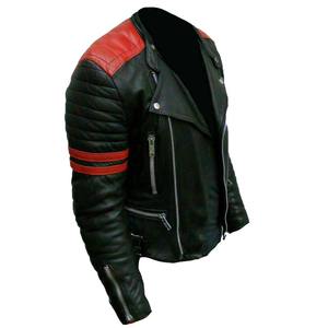 Blouson en cuir PU noir pour homme, style motard, coupe ajustée, décontracté, pour l'extérieur, de haute qualité, vente chaude, personnalisé, OEM - Product Image 2