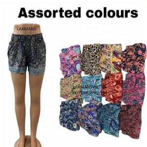 Pantalones cortos estampados de seda polivinílica para mujer Pantalones cortos de seda Pantalones cortos para mujer Pantalones cortos de seda estampados Pantalones DE LA India. - Product Image 1