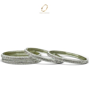 Bracelet en verre borosilicate kashmiri blanc royal tendance, bijoux décoratifs en cristal plaqué argent pour femmes, prix de gros - Product Image 4