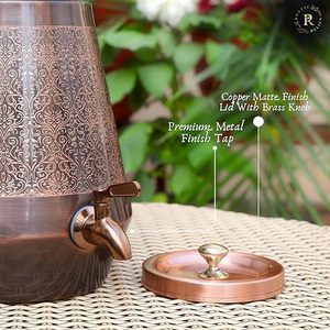 Distributeur d'eau en cuivre à motif bohème, rond, réutilisable, pour usage domestique - Product Image 3