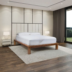 Base de Cama King Moderna de Madera Maciza, Hecha a Mano, Eléctrica, Extensible, Duradera, con Plataforma Plegable y Tapizada - Product Image 2
