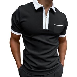 Business New Style Short-Sleeved Men's <b>T</b> <b>Shirt</b> With <b>Collar</b> Casual Pure Color Fashionable Embroidery <b>T</b>-<b>Shirt</b> - Product Image 6