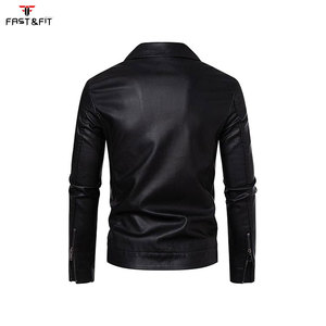 Servicio OEM, Venta al Por Mayor, Ropa de Hombre con Logotipo Personalizado, Cuello Mao, Cuero Genuino, Lona Impermeable y Transpirable para Motocicleta - Product Image 4