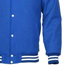 Nueva Llegada, Chaqueta Varsity de Alta Calidad con Parches Personalizados, Estilo Urbano, Lana/Poliéster, Cuello Alto, Moda de Invierno para Hombre - Product Image 5