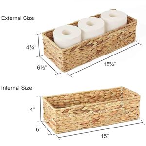 Latest Modern Design Reasonable Price Woven <b>Storage</b> Rattan Basket Rectangle Shape <b>Tabletop</b> Purpose Usage Kitchen Ware Basket - Product Image 6