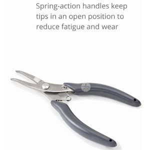 คีมปากแหลมสแตนเลสขนาดเล็ก ปากหยัก 5 นิ้ว งอ 45 องศา คีมปากยาวน้ำหนักเบา สำหรับทำเครื่องประดับ - Product Image 6