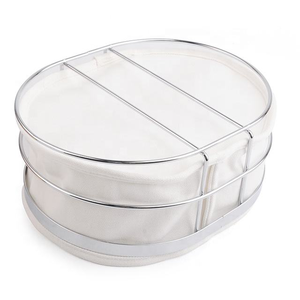 New Design Easy to Use Oval Shaped Metal <b>Bread</b> <b>Basket</b> with Canvas Bag - Product Image 5