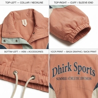 Conjunto de Chaqueta Cortavientos y Pantalones Cortos de Nailon Taslan para Mujer, Estilo Retro Vintage, Ligero, Resistente al Viento, con Bloques de Color y Diseño de Parches