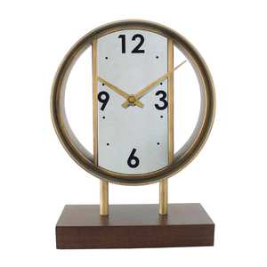 Compact Metal Desk Clock For <b>Small</b> Desk Spaces With Decorative Appeal And Practical Timekeeping Function - Product Image 1