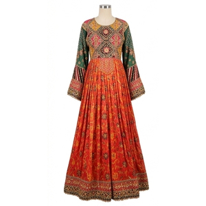 Vestido Kurta para Mujer al por Mayor, Largo hasta el Suelo, de Algodón Bordado, Ajuste Holgado, Estilo Étnico para Boda, Talla Adulto, Vestido Afgano Kuchi - Product Image 1