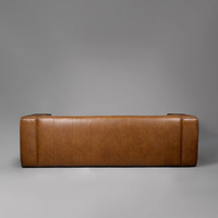 Canapé 3 places en cuir rectangulaire de style moderne simple, de haute qualité et écologique pour la maison, l'hôtel, le restaurant, le salon