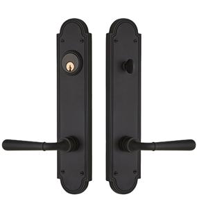 Poignée de porte double en acier noir avec levier, pour maison, hôtel, restaurant, personnalisable avec serrure de passage ou de confidentialité, quincaillerie de porte. - Product Image 1