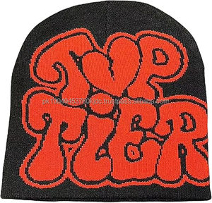 Unisex 100% Acrylic <b>Winter</b> Beanie <b>Caps</b> Quality Folded Streetwear Dot Customizable OEM/ODM Logo Breathable Designed Beanies - Product Image 1