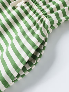 Girls' Teen Plus Size Short Sleeve Knee-Length Layered Chinese Style Breathable Dress V-neck Decorative Waistband Real Pockets - Product Image 6