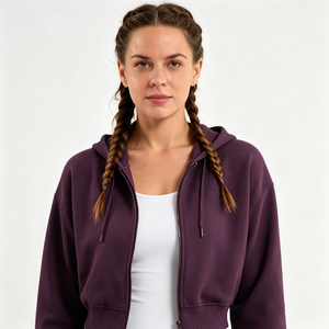 Ensemble de survêtement zippé pour femme, coupe classique, deux pièces, vente en gros, directement de l'usine - Product Image 6