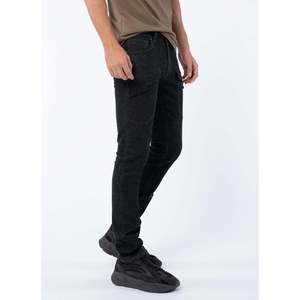Men's Casual Vintage Slim-Fit Micro-Cut Jeans Low-Rise Wash with Stylish Stitching Fashionable Smoke-Ash Pocket Adult Shapers - Product Image 3