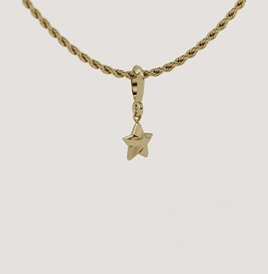 Breloque ou pendentif étoile miniature en or massif 10K 14K 18K, prix de gros usine B2B, solitaire délicat empilable pour usage quotidien, bijoux fins - Product Image 3