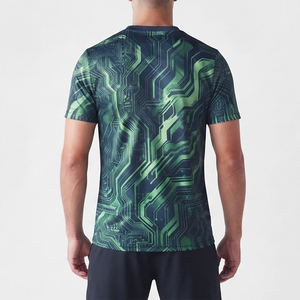 Camiseta cómoda y elegante para hombre, tela suave al tacto, material elástico, doble costura de alta calidad, camiseta con ribete para hombre - Product Image 2