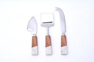 Premium Qualitt 18/8 Stainless Steel <b>Cheese</b> <b>Knife</b> <b>Set</b> With Wood Handle Durable <b>Cheese</b> Tools For Serving And Butter Slicer Tools - Product Image 6