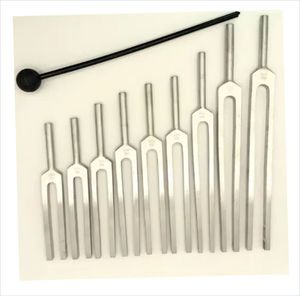 ชุดส้อมเสียงสแตนเลสสตีลแบบถ่วงน้ำหนักสำหรับจักระ พร้อมโลโก้สั่งทำ ความถี่ 64-512Hz คู่มือการใช้งานสำหรับการบำบัดด้วยเสียง - Product Image 2