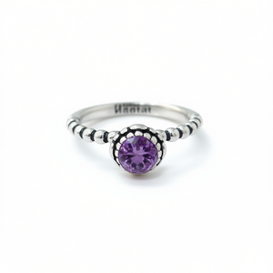 Élégante bague cocktail en améthyste et moissanite, bague en argent sterling 925, bijou raffiné, cadeau pour elle - Product Image 2