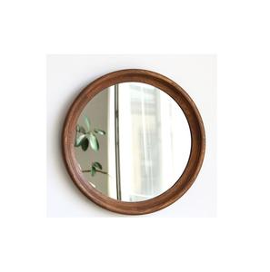 Miroir mural élégant en bois avec cadre sculpté, ton brun riche, parfait pour la décoration de salle à manger ou de hall d'entrée - Product Image 6
