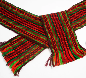 Ceinture tissée à la main, ceinture ethnique rouge et verte, ceinture ukrainienne colorée, ceinture multicolore, ceinture slavie unisexe - Product Image 4